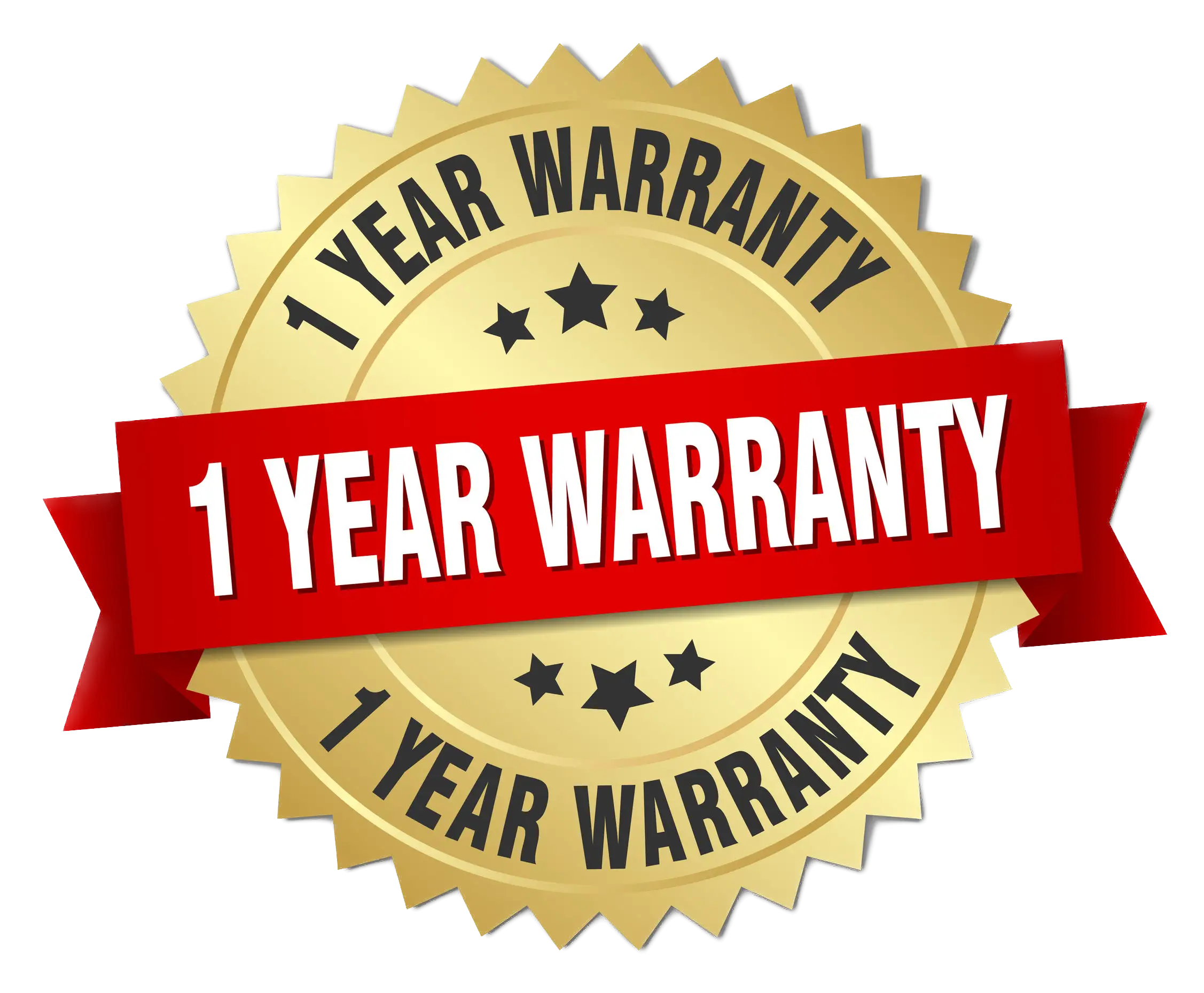 1 year warranty badge